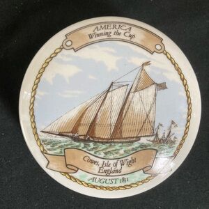 Vintage Nautical Box with Ship Design